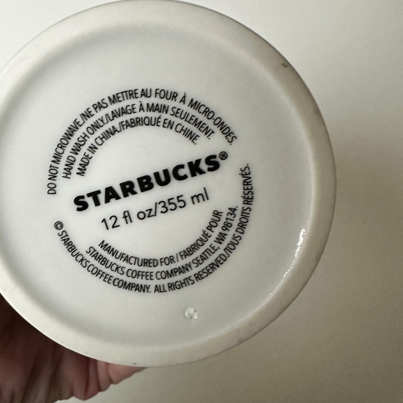 Starbucks Teal with Flowers Ceramic 12oz  Coffee Mug - Picture 4 of 7